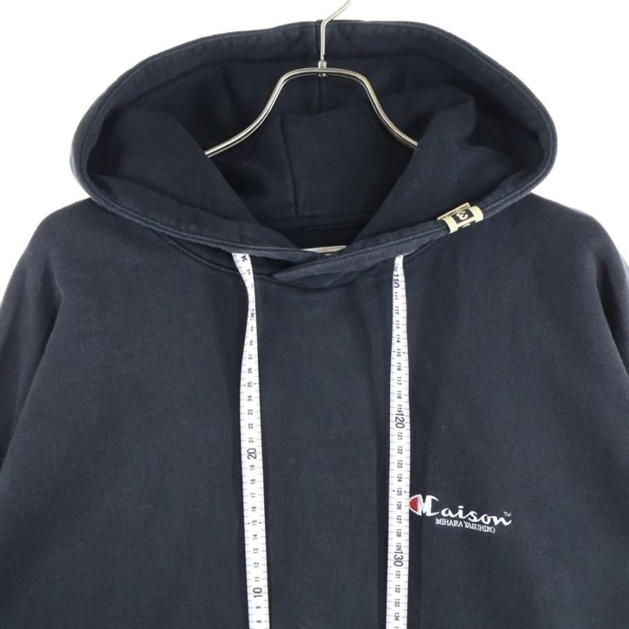 メゾンミハラヤスヒロ EMBROIDERIED HOODIE ロゴ刺繍 メジャードロー
