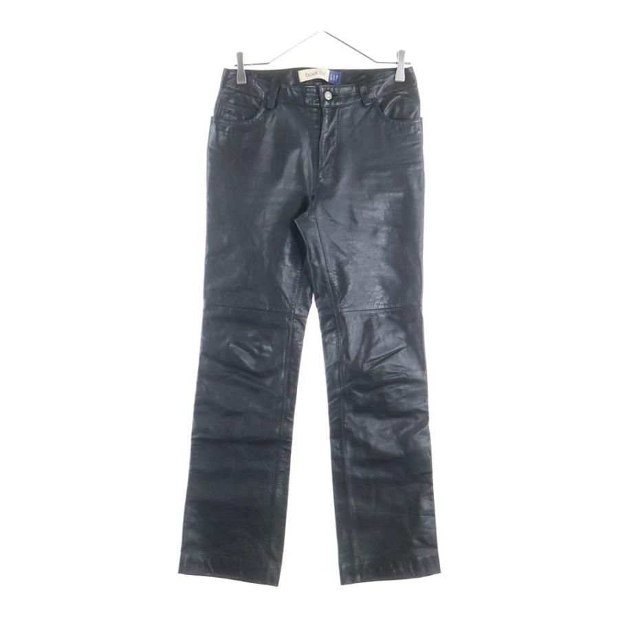 old gap bootfit レザーパンツ ブラック 中古・古着通販】GAP (ギャップ) BOOT CUT レザーパンツ ブラック