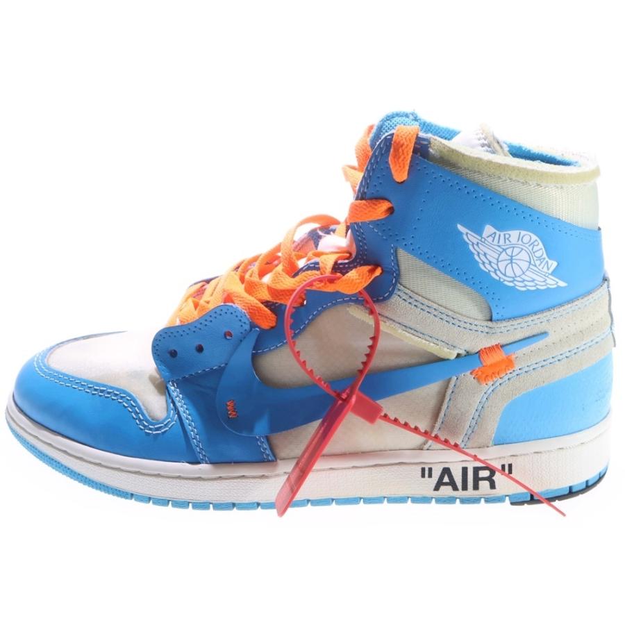 オフホワイト×ナイキ エアジョーダン1 ハイ UNC 中古・古着通販】OFFWHITE (オフホワイト) NIKE (ナイキ) エア