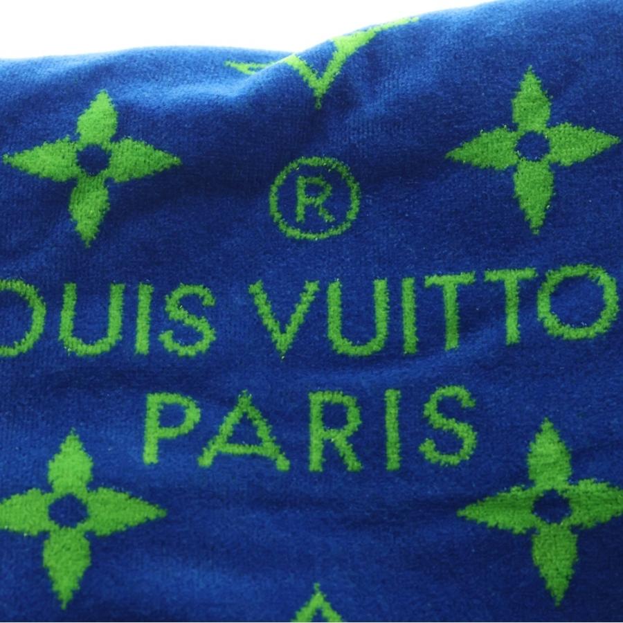 LOUIS VUITTON ビーチタオル モノグラム　グリーン　※最終値下げ LOUIS VUITTON（ルイ・ヴィトン） ドラドゥバン モノグラム コットン