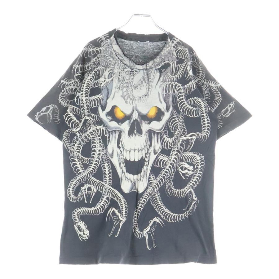 ヴィンテージ 90s Liquid Blue Medusa Skull Tee リキッドブルー