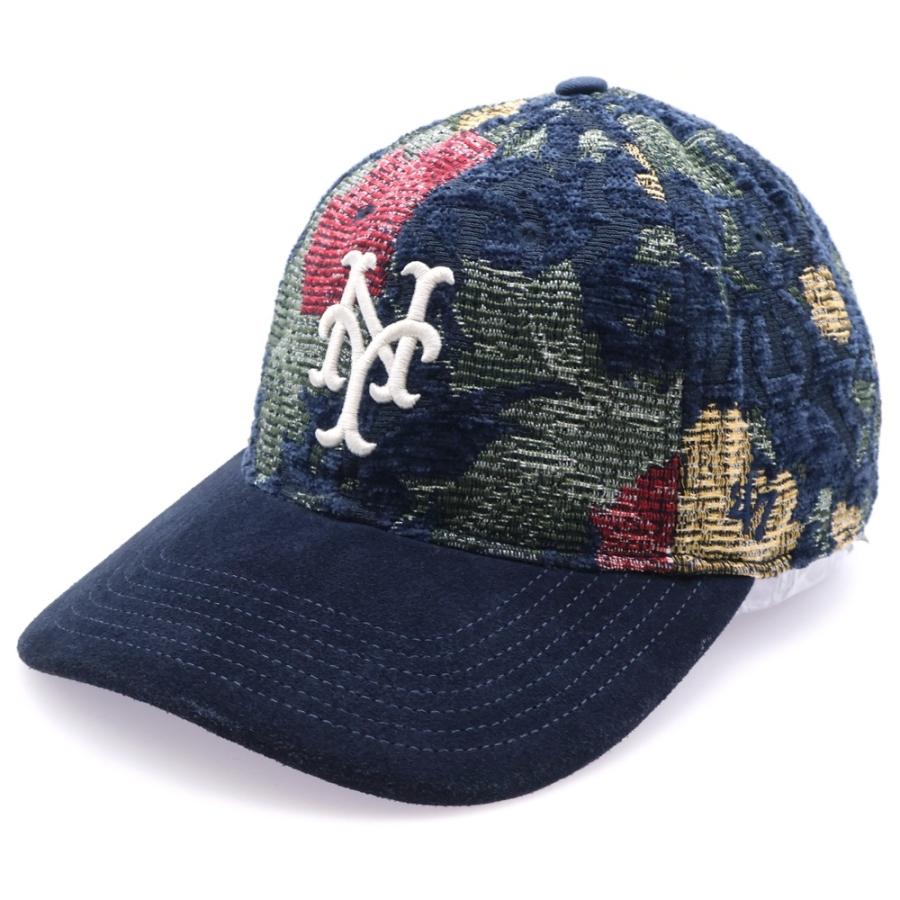 Kith レザー ロゴキャップ ブラウン Kith & '47 for the MLB New York Yankees Washed Franchise LS Cap