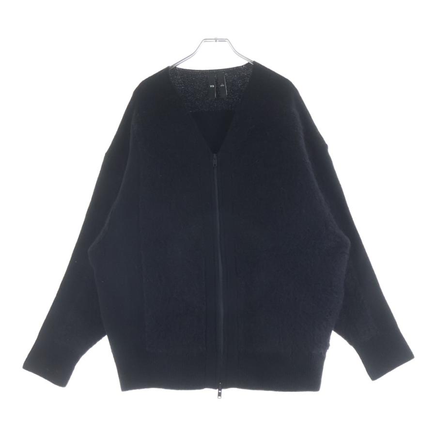 【入手困難アイテム✨】Y-3 ワイスリー ビッグロゴ ニットカーディガン 黒 L Y-3 ワイスリー ×Adidas Winter Knit Cardigan ウィンター ニット