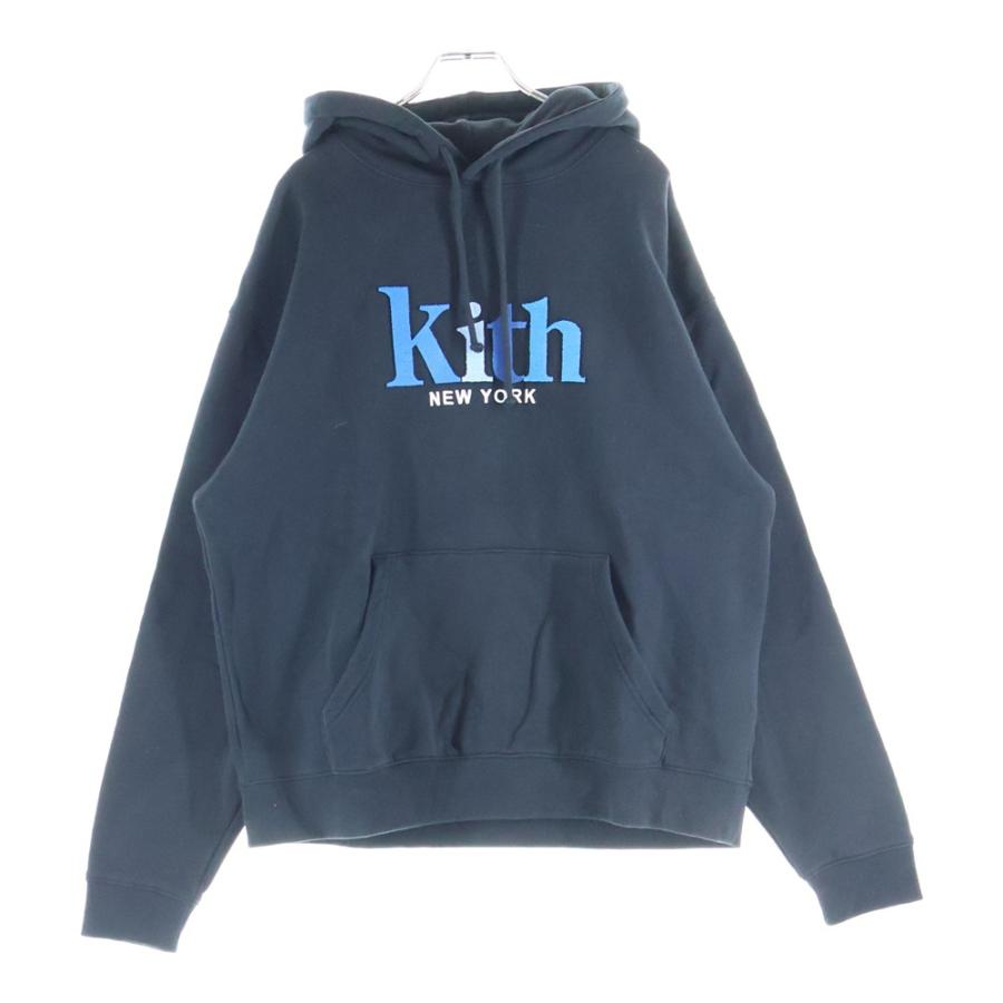 KITH（キス） Logo Embroidery Hooded 立体ロゴ 刺繍 プルオーバー