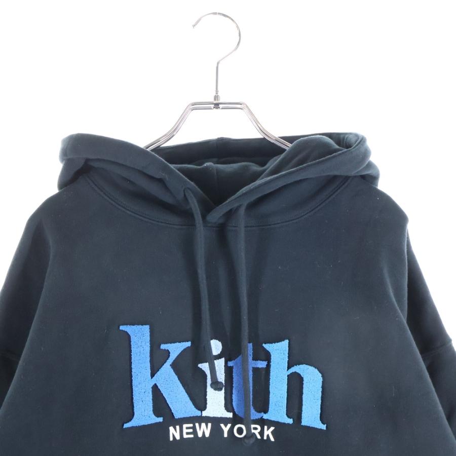 KITH（キス） Logo Embroidery Hooded 立体ロゴ 刺繍 プルオーバー