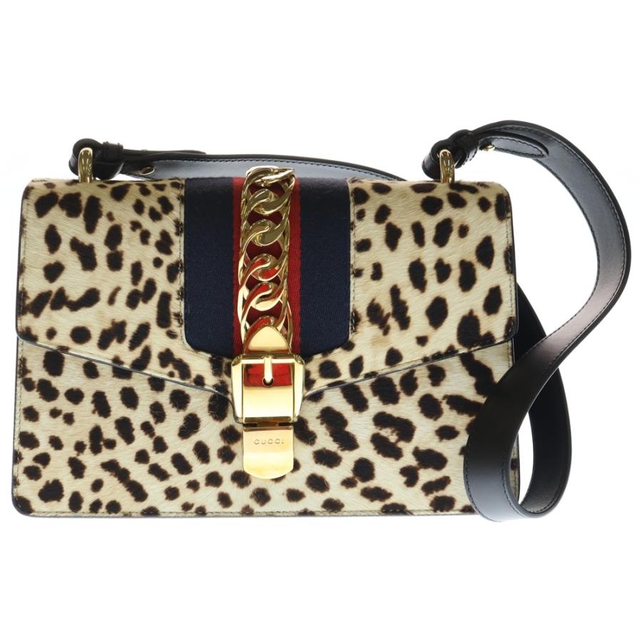 GUCCI（グッチ） シェリーライン シルヴィ ハラコレザー レオパード