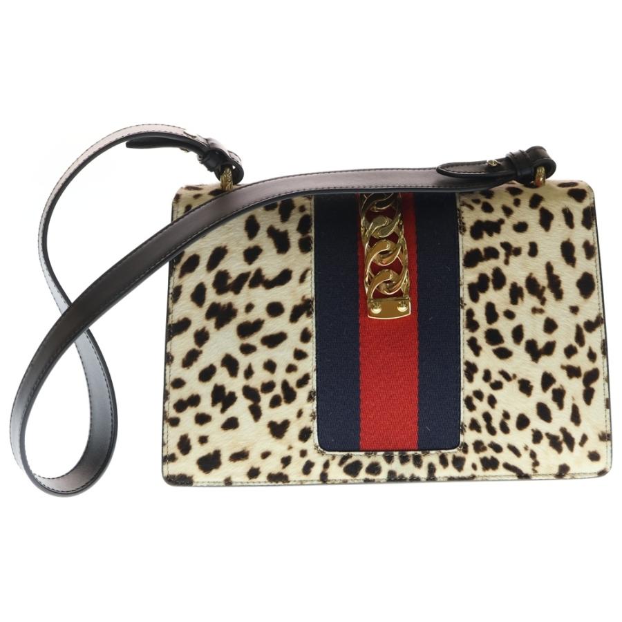 GUCCI（グッチ） シェリーライン シルヴィ ハラコレザー レオパード