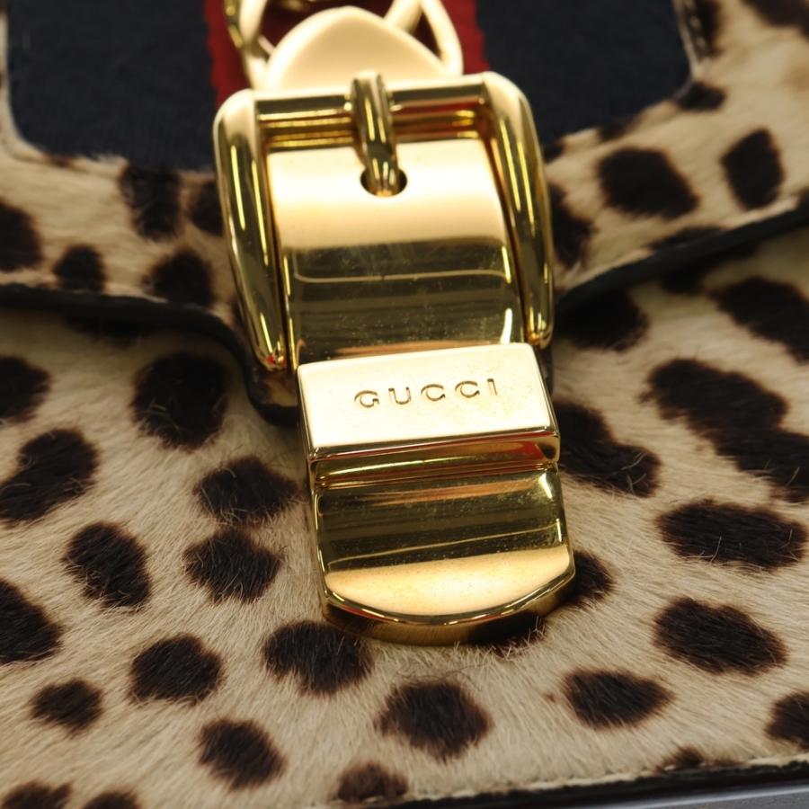 GUCCI（グッチ） シェリーライン シルヴィ ハラコレザー レオパード