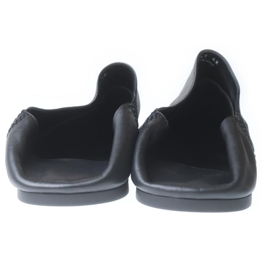 BALENCIAGA ブラック ミュール 35 ポインテッドトゥ　美品 BALENCIAGA（バレンシアガ） FLAT MULE SMOOTH LAMBSKIN フラット