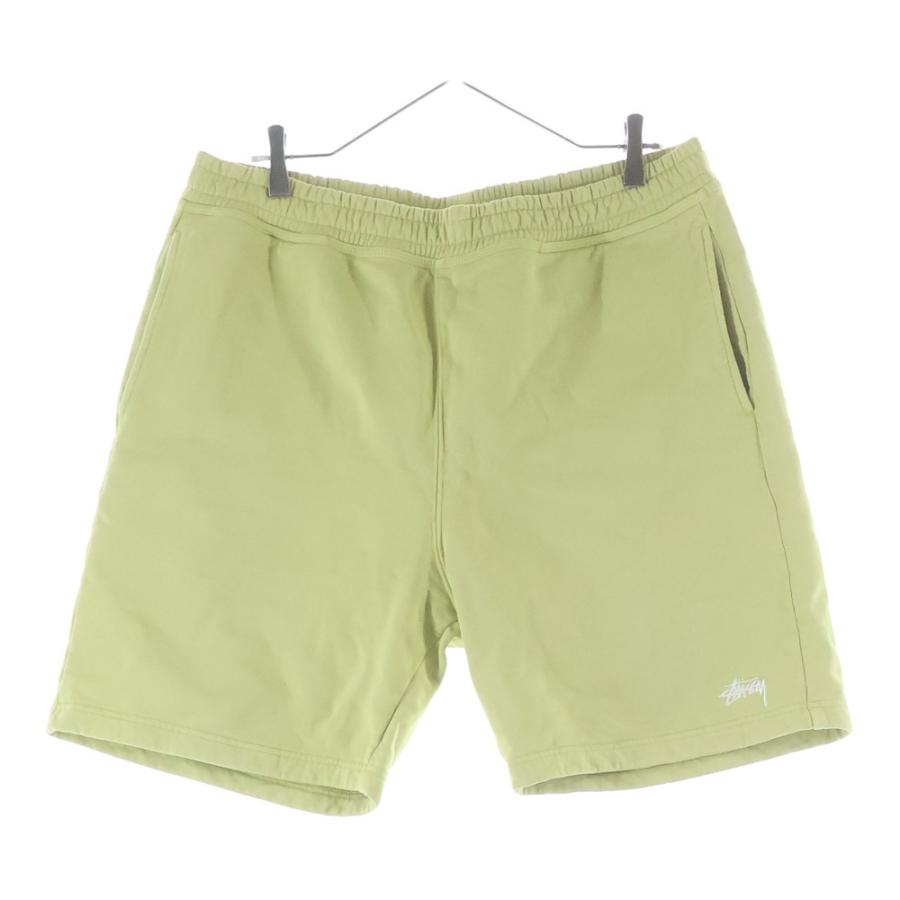 STUSSY ステューシー Stock Logo Shorts ストックロゴ スウェット ショーツ ライムグリーン STUSSY（ステューシー） Stock Logo Shorts ストックロゴ スウェット