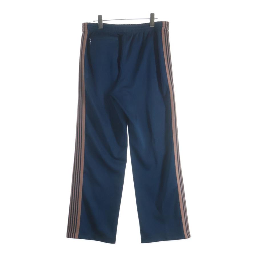 Needles トラックパンツ ネイビー グレー 刺繍 Mサイズ Needles（ニードルス） 21SS Track Pant Poly Smooth ロゴ刺繍