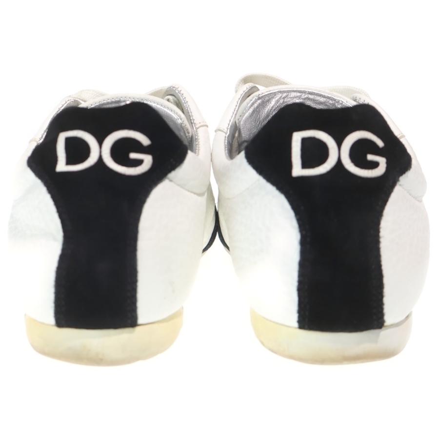 DOLCE & GABBANA ドルチェアンドガッバーナ サイドライン メタルロゴ ジャーマン トレーナー ローカット シューズ ホワイト DOLCE&GABBANA（ドルチェ & ガッバーナ） DOLCE & GABBANA ドルチェ