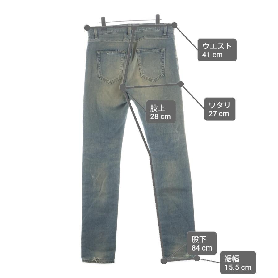 サンローランパリ 16SS D02 M/SK・LW エディ期 デストロイクラッシュ