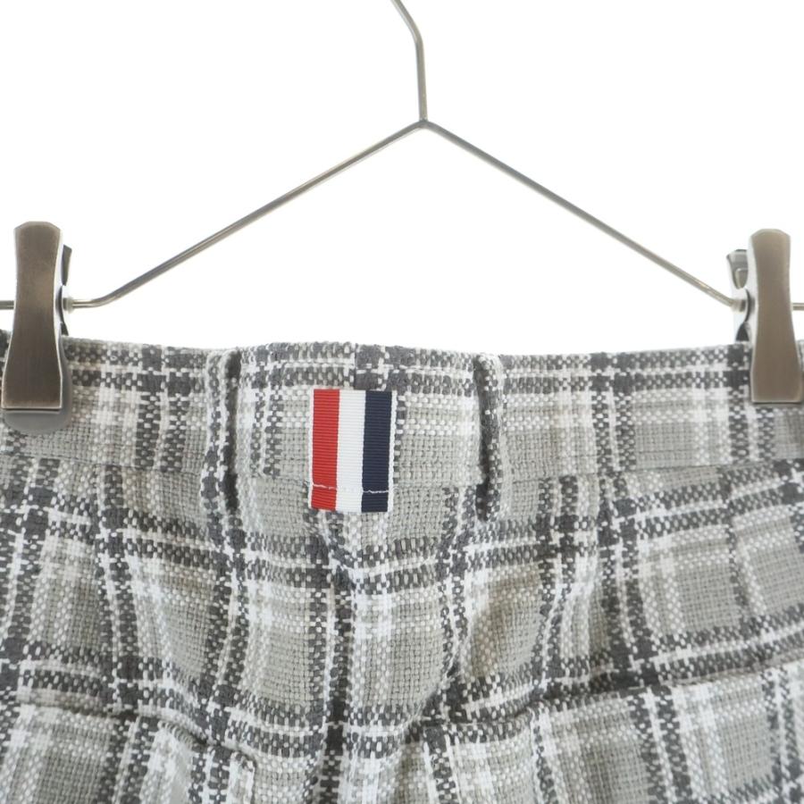 J5203 新品 トムブラウン トリコロールカラーテープシアサッカースラックス3 THOM BROWNE（トム ブラウン） CLASSIC TOROUSER チェック柄 裏地