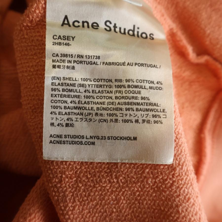 Acne Studios アクネ ストゥディオズ 裏毛 コットン クルーネック スウェットシャツ トレーナー オレンジ Acne Studios（アクネ ストゥディオズ） アクネ ストゥディオズ 裏毛