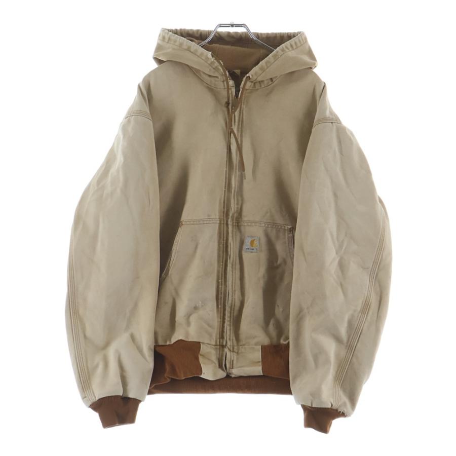 Carhartt フード付きジャケット M ベージュ Carhartt（カーハート） 00s USA製 ダック アクティブジャケット