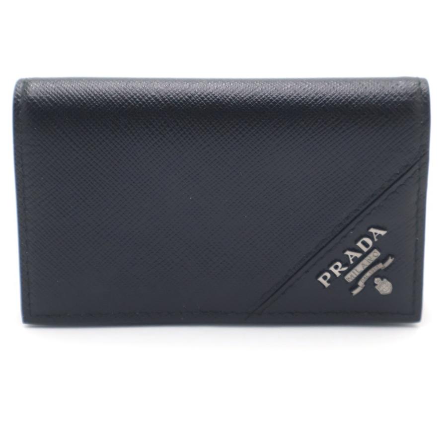PRADA（プラダ） カードケース 名刺入れ サフィアーノ ブラック 2MC122