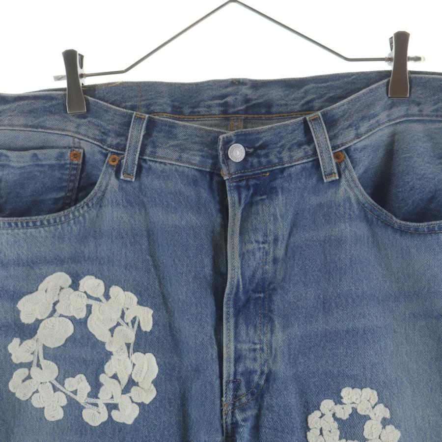 デニムティアーズ ×Levi's 501 Denim Pants リーバイス501 花柄