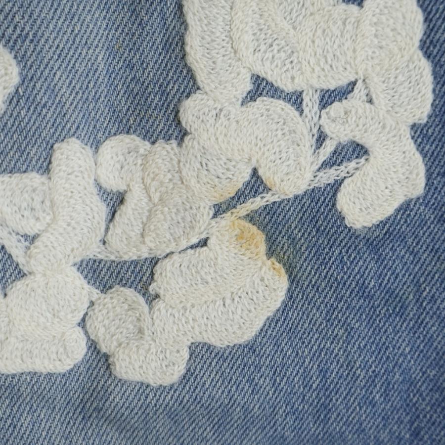 DENIM TEARS デニムティアーズ ×Levi's 501 Denim Pants リーバイス501 花柄 チェーンステッチ デニムパンツ ジーンズ インディゴ DT-S22-0000-010 デニムティアーズ ×Levi's 501 Denim Pants リーバイス501 花柄