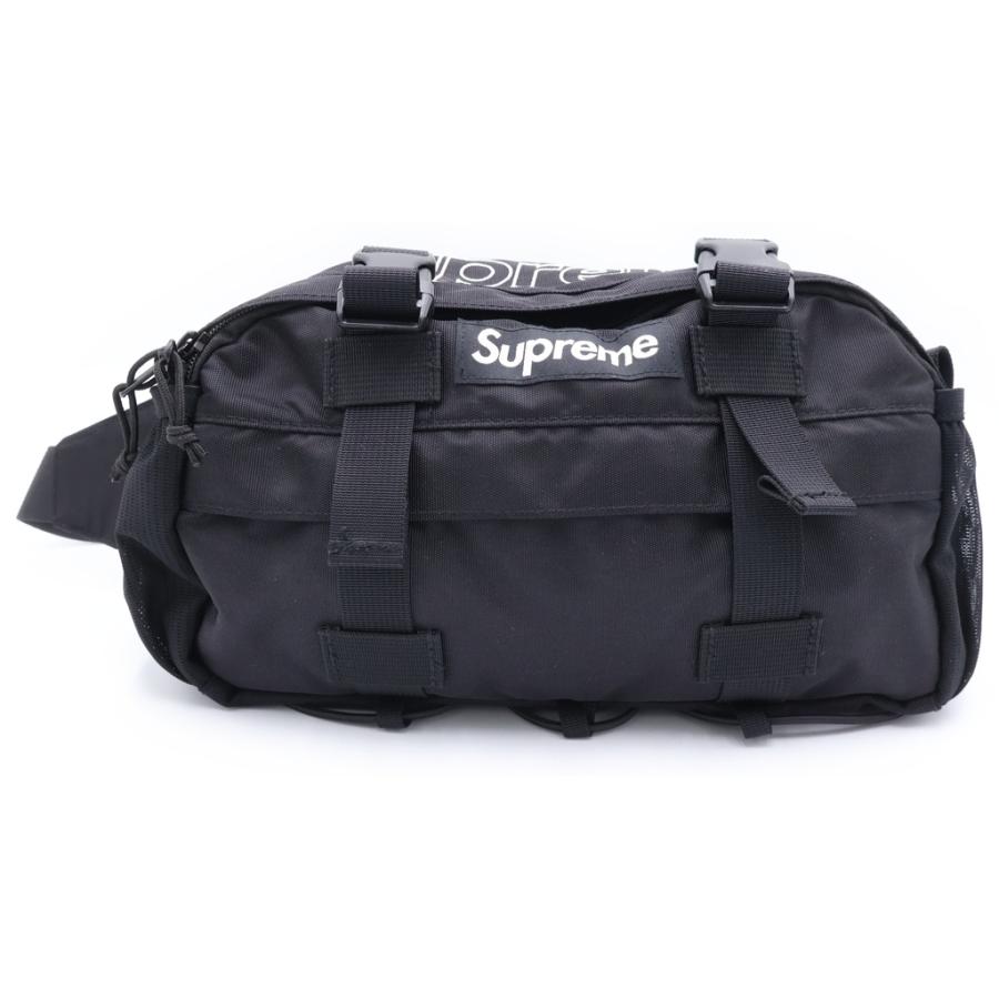 美品　19AW Supreme シュプリーム ウエストバッグ　ブラック Supreme（シュプリーム） 19AW Waist Bag ロゴ刺繍 ウエストバッグ