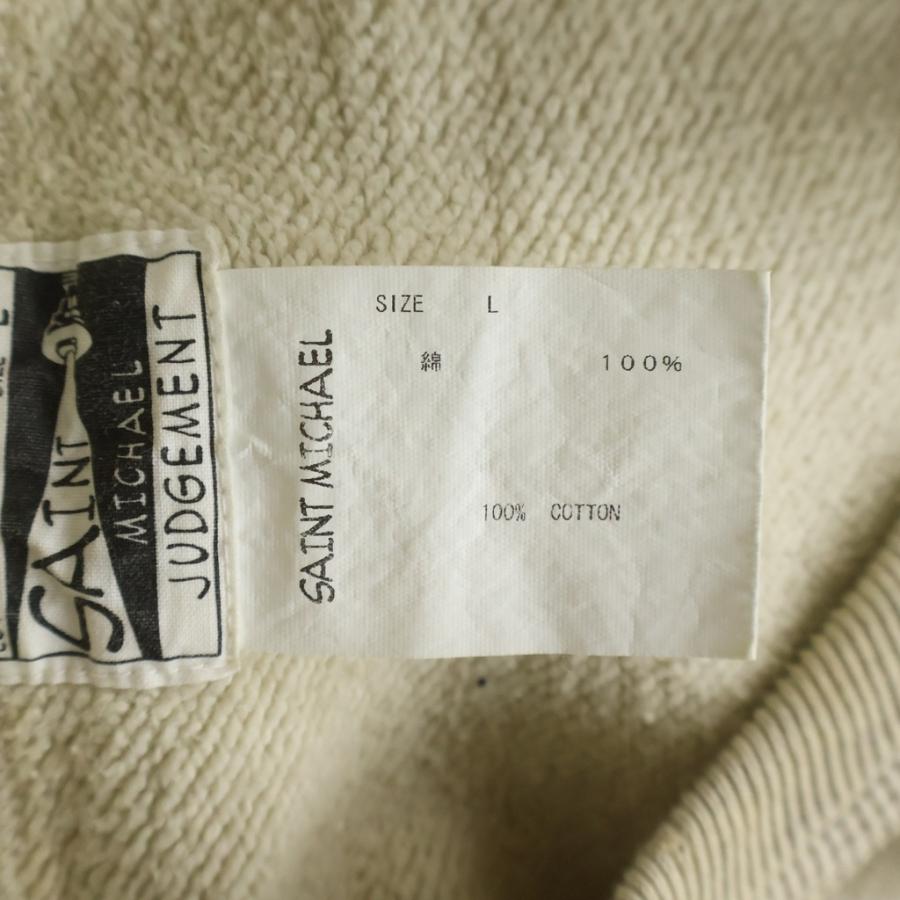 SAINT MICHAEL セントマイケル 20AW SM2 CREW SWEAT SHIRT ジーザス プリント クルーネックスウェットトレーナー グレー SM-A20-0000-009の画像