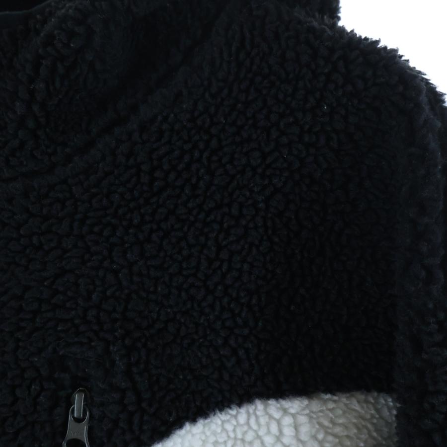 シュプリーム 20AW × ザノースフェイス Sロゴ フーデッド ボア ジップアップフリースジャケット ブラック NF0A5EHNの画像