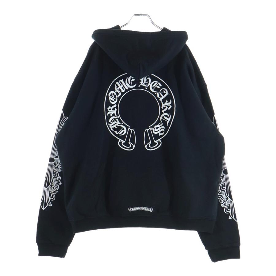 CHROME HEARTS（クロムハーツ） SWTSHRT HD ZIP 袖フローラル バック
