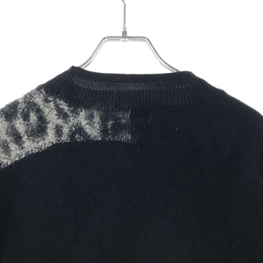 Y-3 ワイスリー U Leopard Knit Crew Sweat レオパード モヘヤ ニット スウェット ブラック Y-3 ワイスリー U Leopard Knit Crew Sweat レオパード モヘヤ ニット