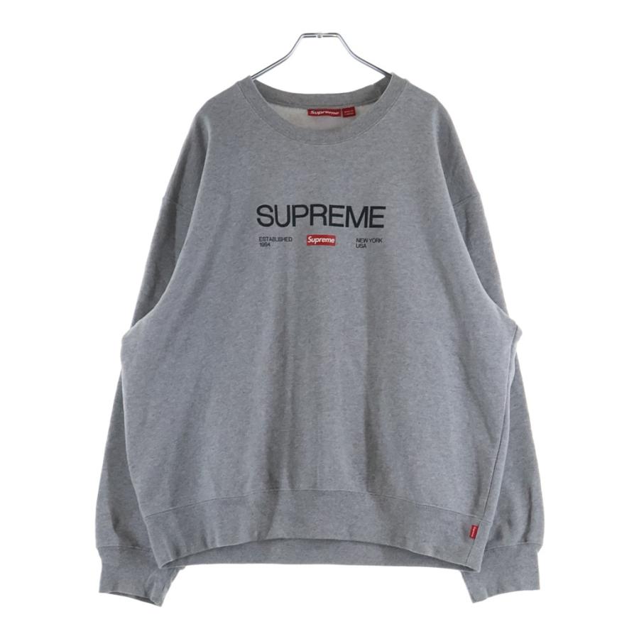 SUPREME シュプリーム 24SS Established Crewneck エスタブリッシュド クルーネック スウェットトレーナー グレー Supreme（シュプリーム） 24SS Established Crewneck エスタブリッシュ
