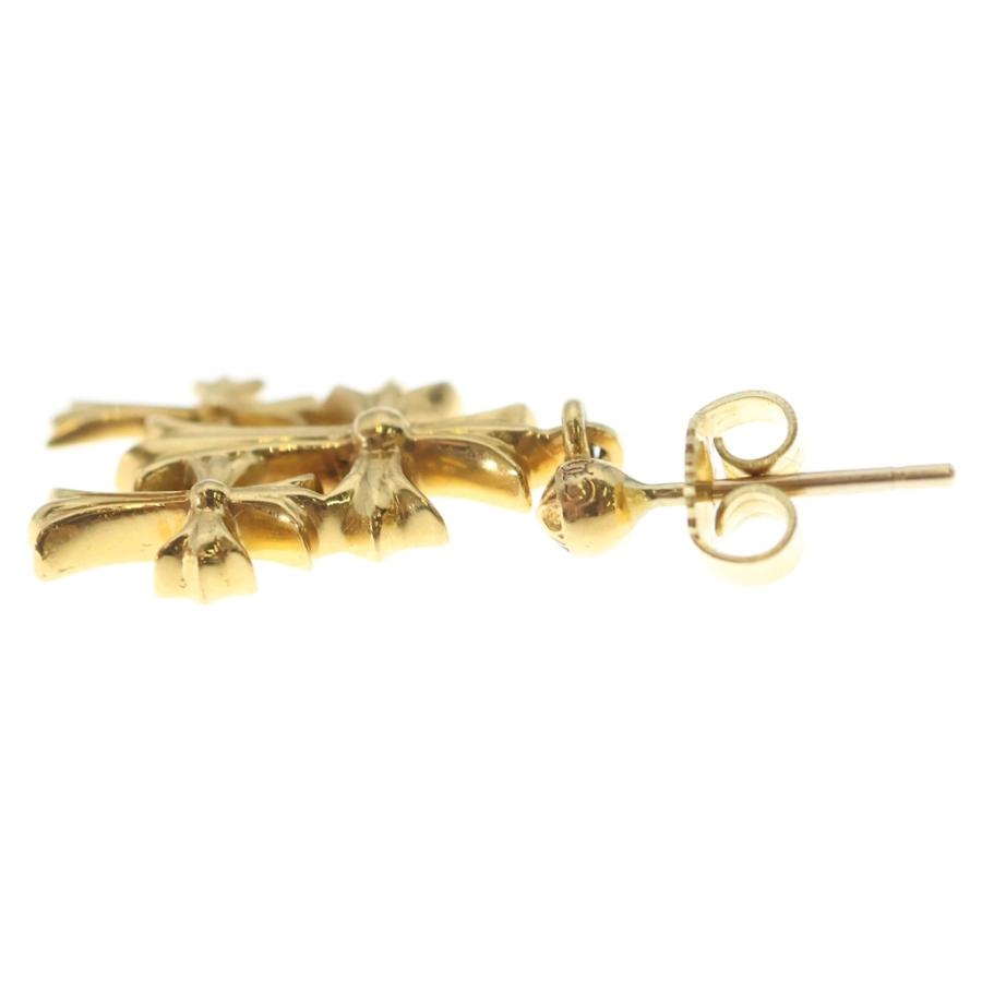 CHROME HEARTSトリプルCHクロス ドロップピアス 22Kゴールド CHROME HEARTS（クロムハーツ） 22K 3 CH CROSS DROP トリプルCHクロス