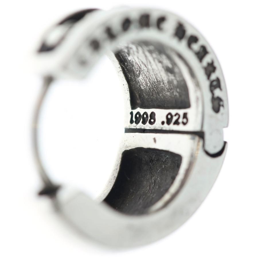 Chrome Hearts 【クロムハーツ】両耳シルバー フープピアス 約7cm CHROME HEARTS（クロムハーツ） NARROW V-CHX R ナローVバンド CH