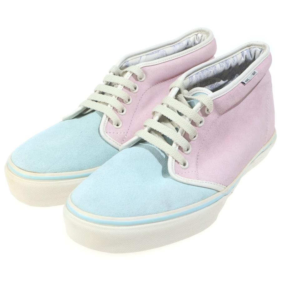 VANS ヴァンズ × MARC JACOBS CHUKKA BOOT マークジェイコブス チャッカ ブーツ スエード パステルカラー ミッドカットスニーカー ピンク/ライトブルー US9/27cm 5019876110 VANS（ヴァンズ） × マークジェイコブス チャッカ ブーツ スエード