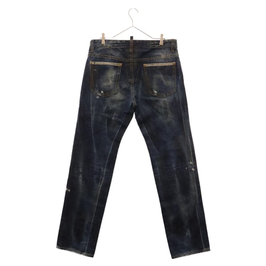 DSQUARED2 ディースクエアード COAL MINER BIKER JEAN バイカー ダメージ デニムパンツ インディゴ 74LA260｜shopbring｜02