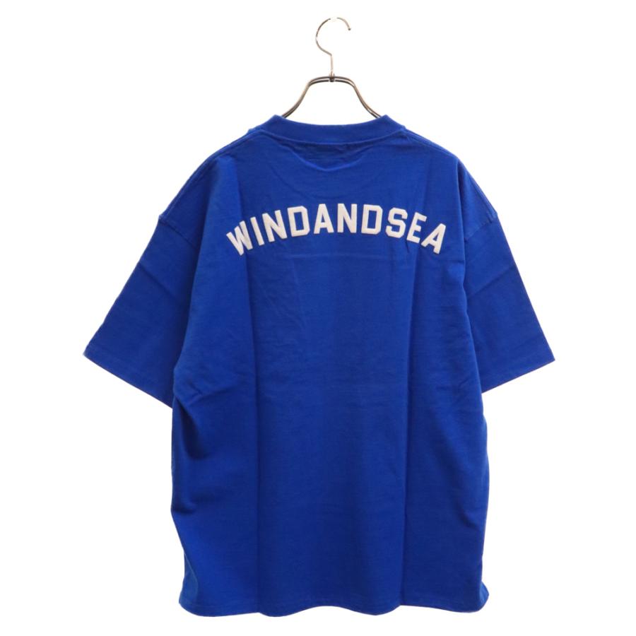 WIND AND SEA ウィンダンシー バックロゴ Tシャツ 半袖 カットソー ブルー WDS-CS-372｜shopbring｜02
