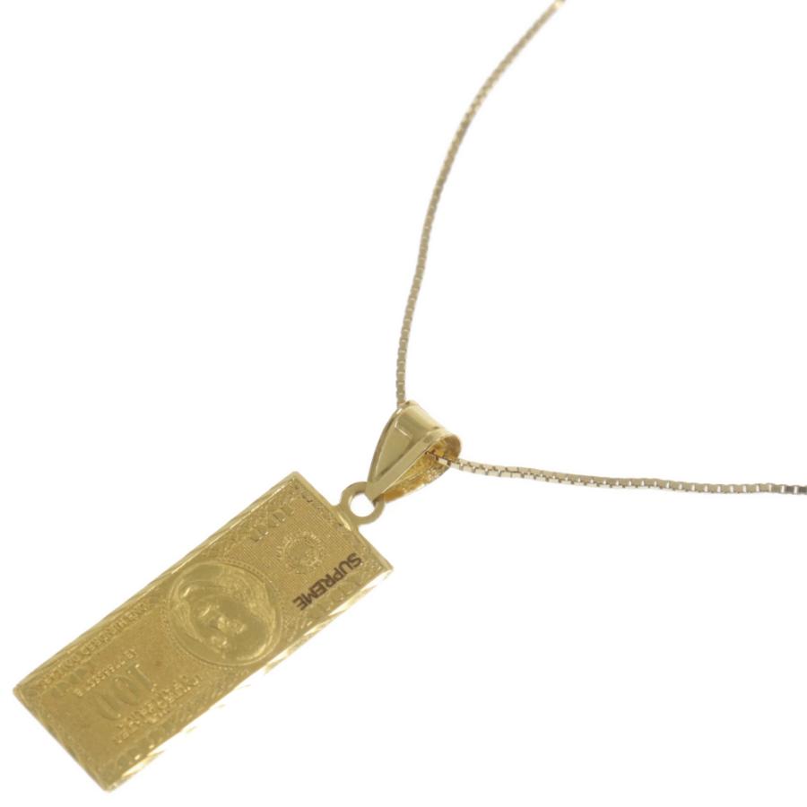 Supreme SUPREME シュプリーム 17AW 100 Dollar Bill Gold Pendant 14K  