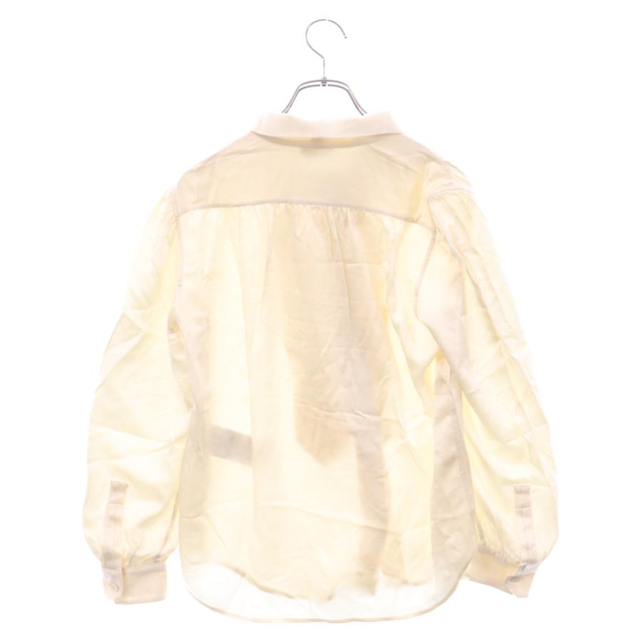 サンローランパリ 24SS ENVERS SATIN SHIRT ラヴァリエネック サテン 