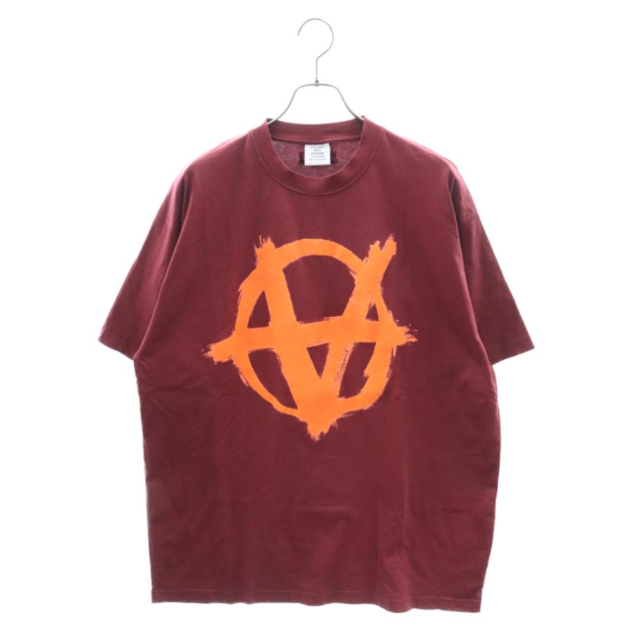 VETEMENTS ヴェトモン 21AW ダブルアナーキー ロゴプリント Tシャツ 