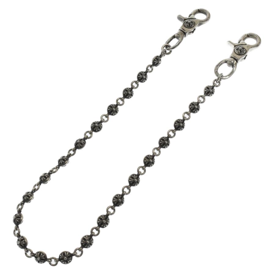 クロムハーツ  2BALL LONG-T/2クリップロング#2クロスボール シルバーウォレットチェーン メンズ ロング CHROME HEARTS（クロムハーツ） 2BALL LONG-T #2 クロスボール 2