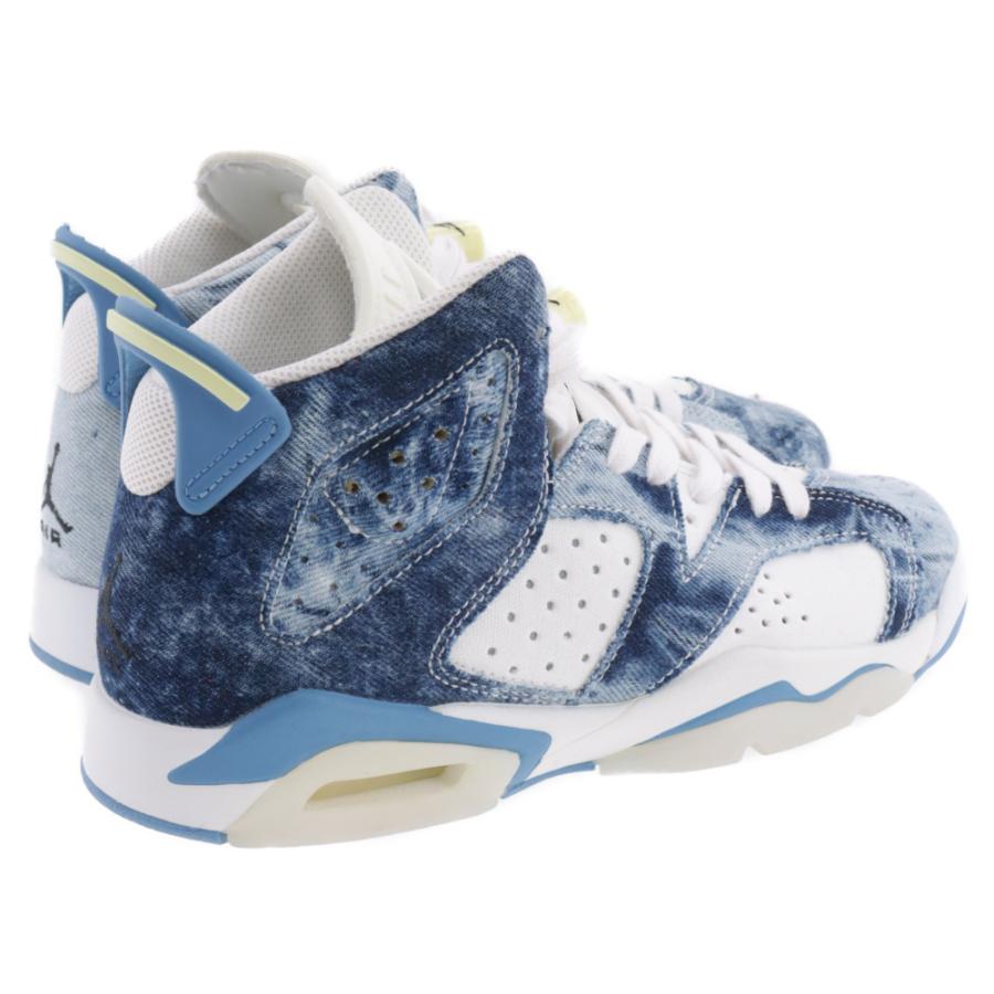エアジョーダン6レトロ ウォッシュドデニム 24.5cmレディース スニーカー NIKE（ナイキ） AIR JORDAN 6 RETRO GS Washed Denim エアジョーダン6