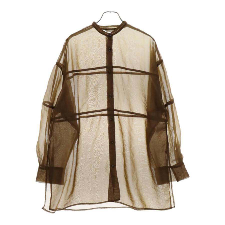 CLANE クラネ スウィッチシアーシャツ 長袖シャツ 10108-3032 ブラウン CLANE（クラネ） スウィッチシアーシャツ 長袖シャツ 10108-3032