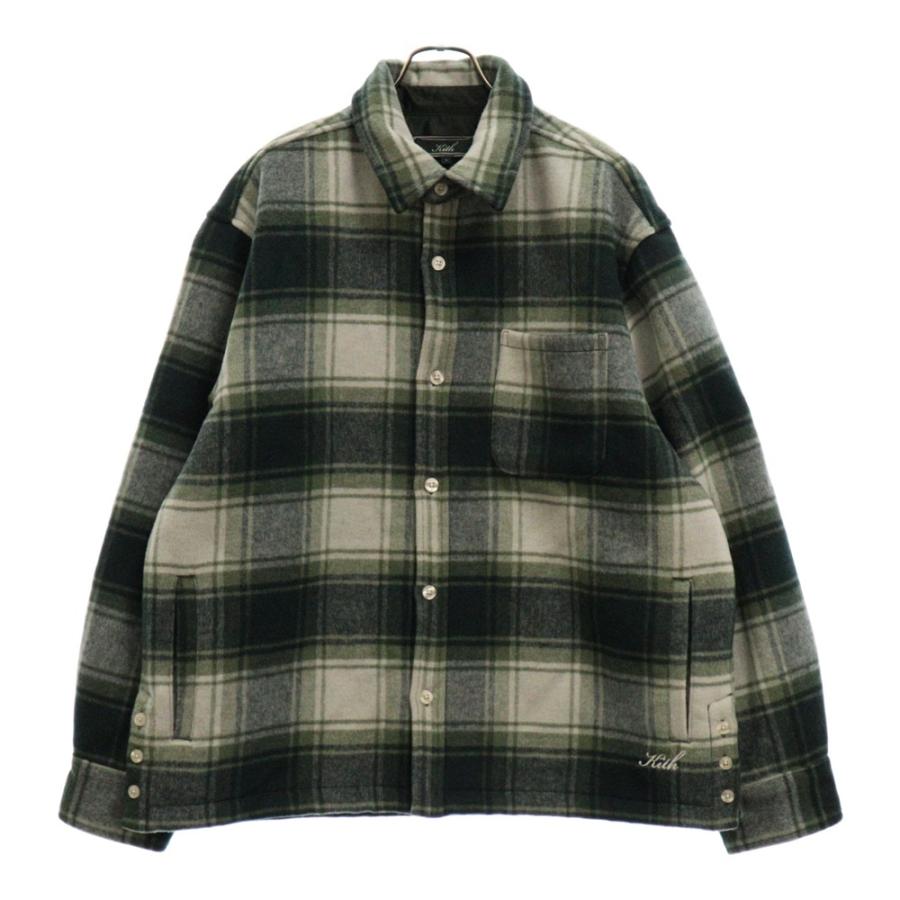 KITH キス 23AW WOOL GINZA SHIRT ウール ギンザ シャツ グリーン 23  