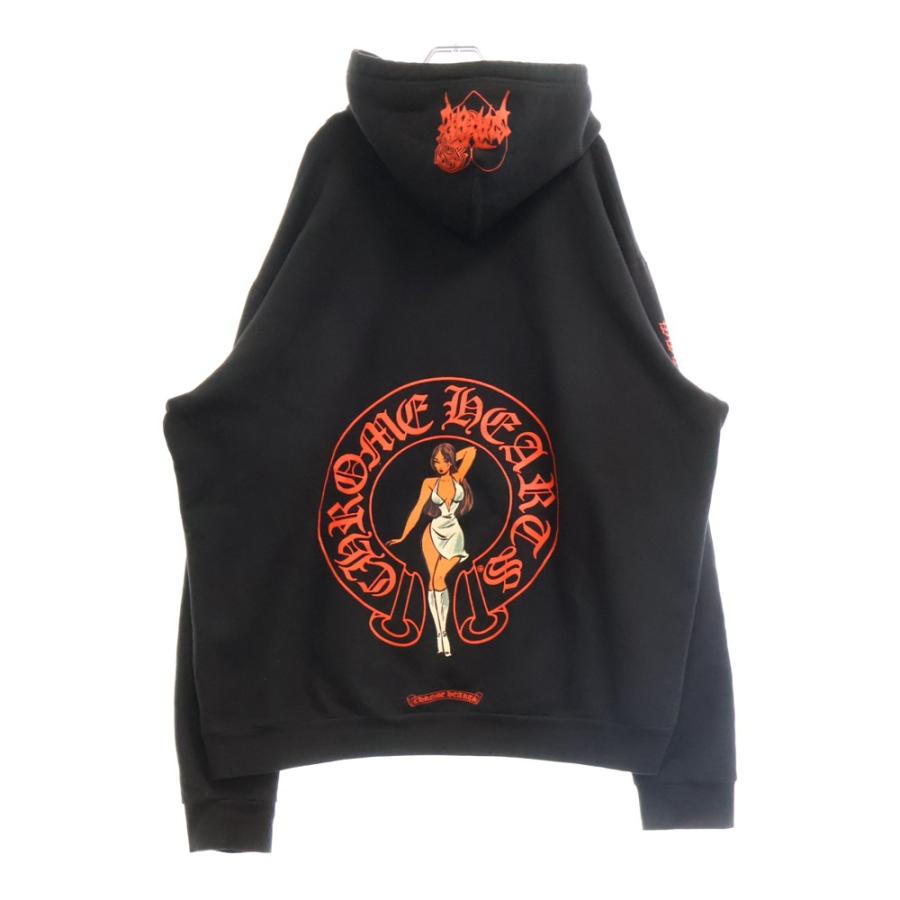 【CHROME HEARTS】 DEADLY DOLL クロムハーツ CHROME HEARTS クロムハーツ DEADLY DOLL ハートプリント クルー