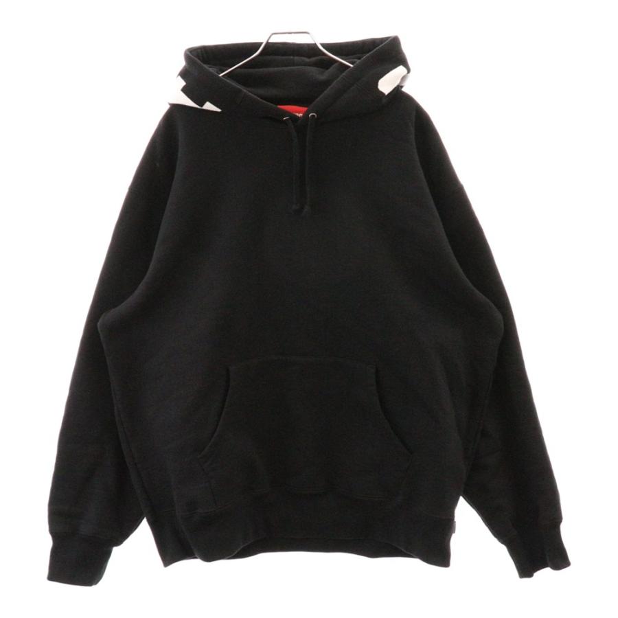 Supreme / 20AW/Rib Hooded Sweatshirt/L/コットン/BLK/着用感有 Supreme（シュプリーム） 20AW Rib Hooded Sweatshirt リブフーデッド