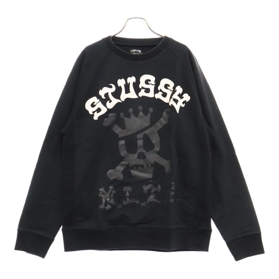 STUSSY（ステューシー） 00s アーチロゴ スカルデザイン クルーネック 