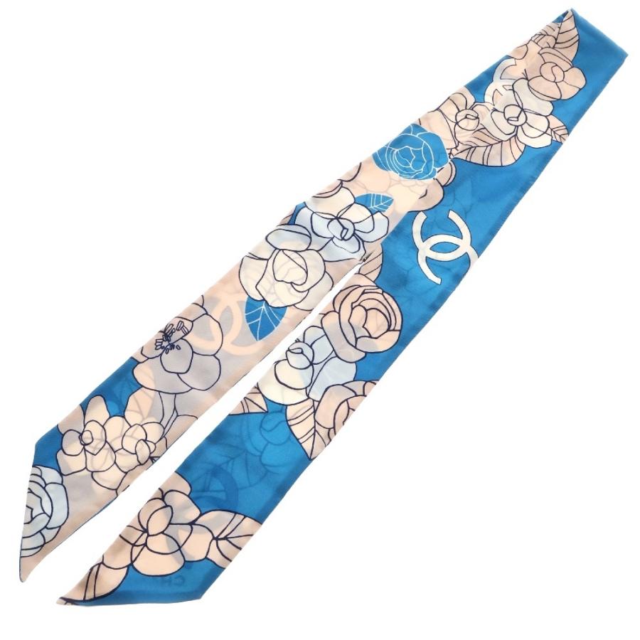 CHANEL（シャネル） シルク スカーフ ココマーク カメリア ベージュ