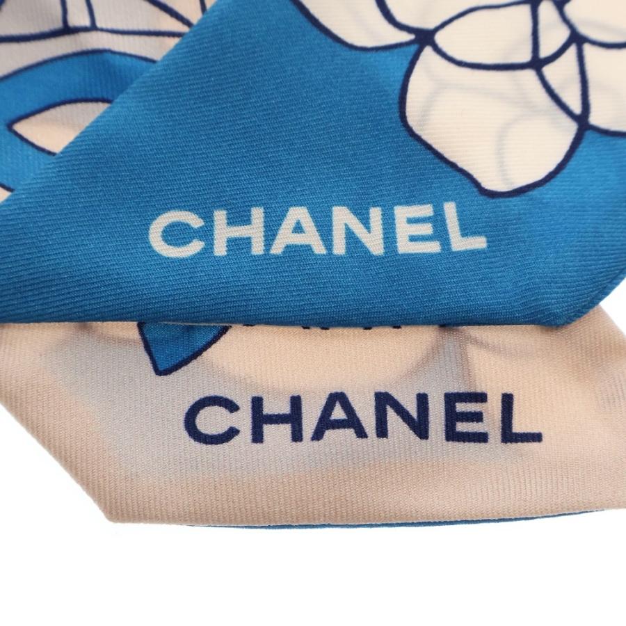 CHANEL（シャネル） シルク スカーフ ココマーク カメリア ベージュ