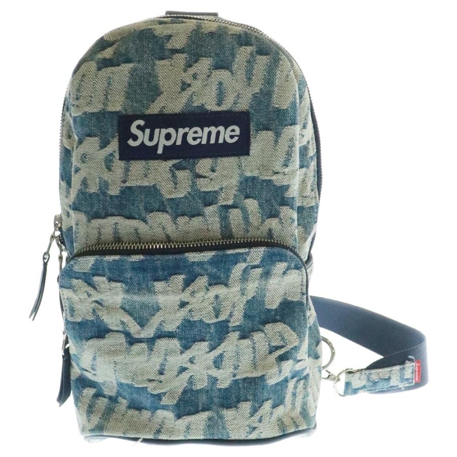 Supreme SUPREME シュプリーム 22SS Fat Tip Jacquard Denim Sling Bag  