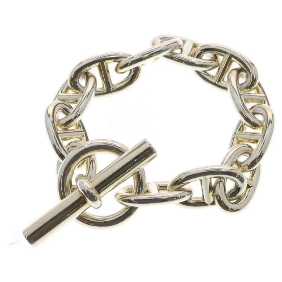 HERMES シルバーリンクチェーンブレスレット　11コマ　正規品 HERMES（エルメス） Chaine d'Ancre TGM シェーヌダンクルTGM 11コマ