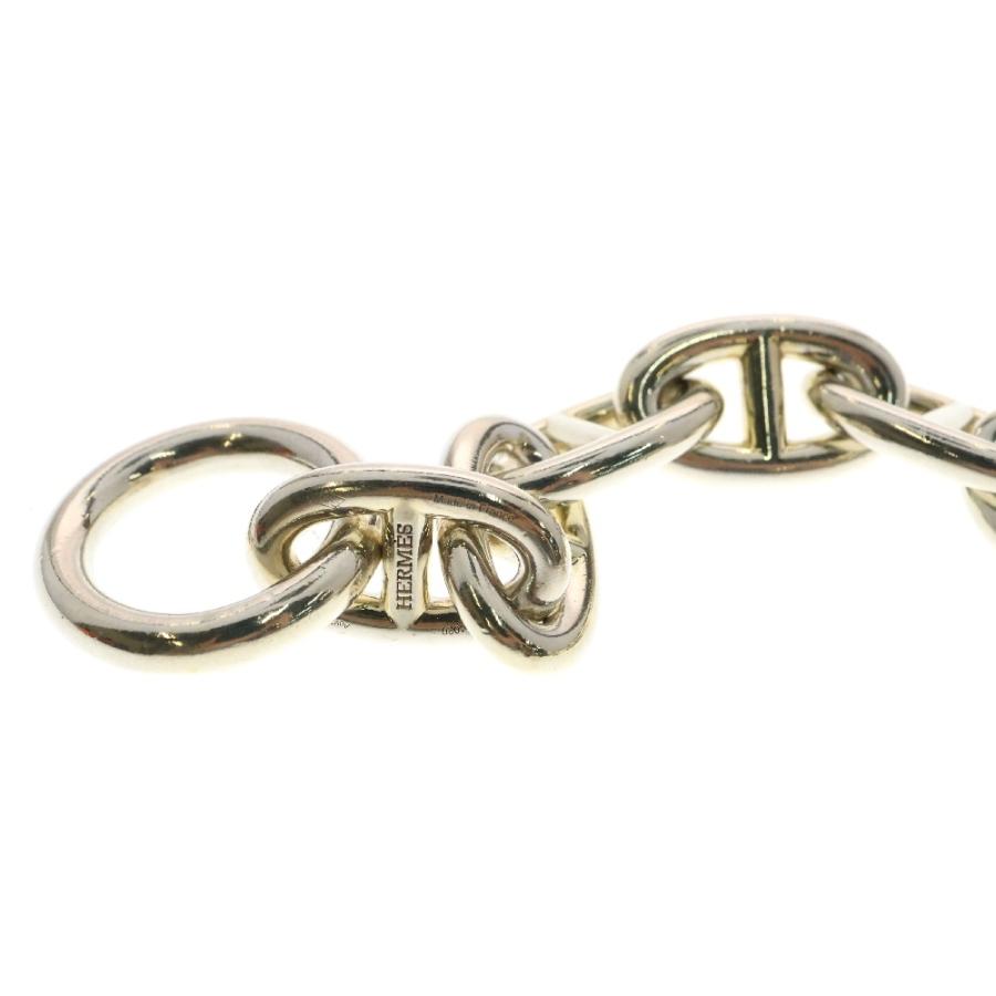 HERMES シルバーリンクチェーンブレスレット　11コマ　正規品 HERMES（エルメス） Chaine d'Ancre TGM シェーヌダンクルTGM 11コマ