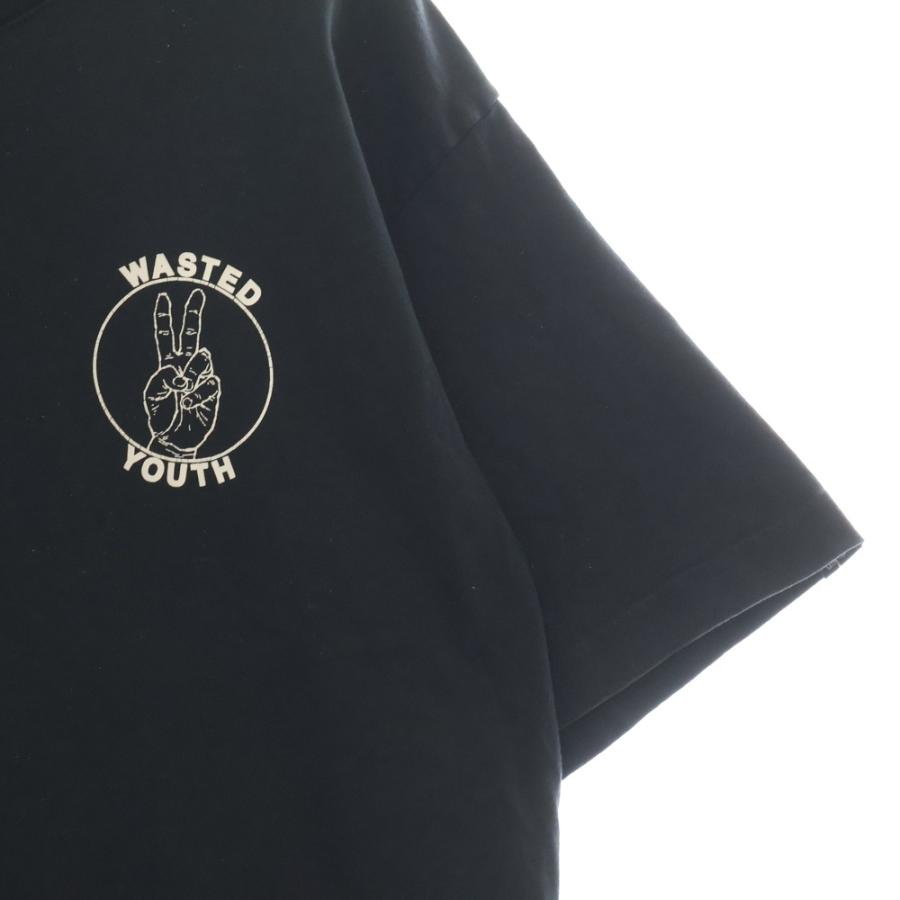 Wasted Youth ウェイステッドユース ピースサイン プリントロゴ 半袖T